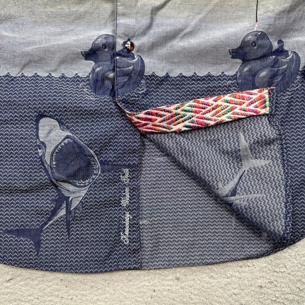 Robert Graham Limited Edition Sheen Shirt Men's Size XL "Rubber Duckies Shark" - Picture 4 of 10